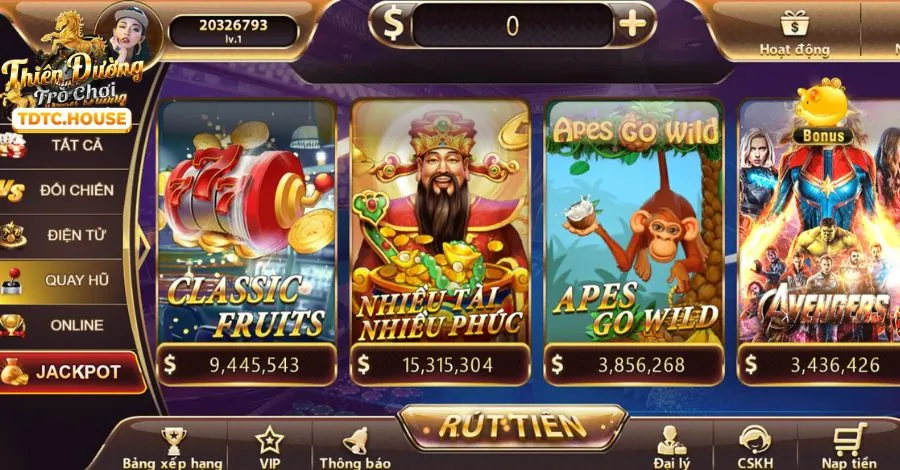 Hình ảnh game nổ hũ, slot game tại iwin88